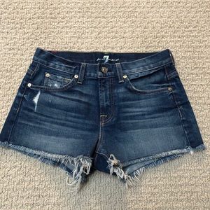 7 for all mankind cutoff shorts size 26